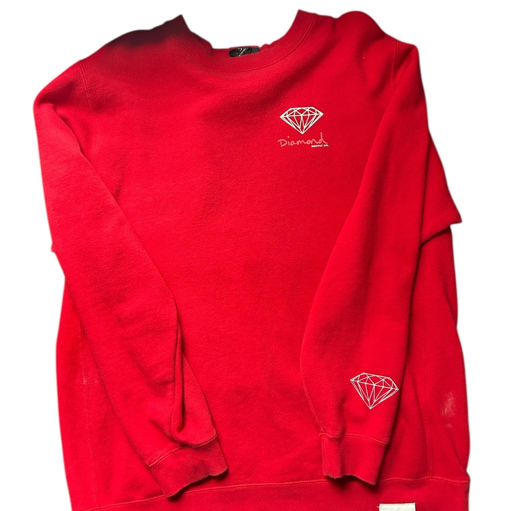 Diamond Supply Co. Bold Red Crewneck Sweater
